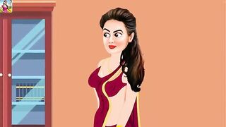 Desi Bhabhi Ki Chudai (Hindi Sex Audio) - Sexy Indian Stepmom gets Banged by horny Stepson - Animated cartoon Porn 2022 - 14 image