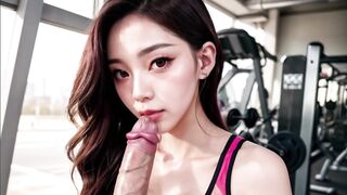 Asian MILFs at the gym (with pussy masturbation ASMR sound!) Uncensored Hentai - 3 image