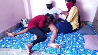 friend with friend's girlfriend in real threesome Hindi - 2 image