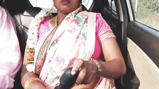 Silk aunty car sex, telugu dirty talks, Episode -1, part- 3, sexy saree telugu silk aunty with boy friend. - 4 image