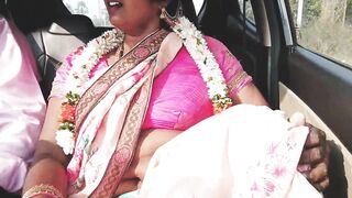 Silk aunty car sex, telugu dirty talks, Episode -1, part- 3, sexy saree telugu silk aunty with boy friend. - 5 image