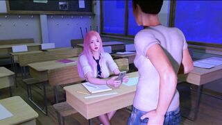 Beauty Student Enjoin Night Party First Time - 3D Animation V519 - 1 image
