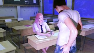 Beauty Student Enjoin Night Party First Time - 3D Animation V519 - 3 image