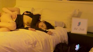 Gorgeous brunette Chinese Xian'erai with big tits fucks with the guy he likes. - 10 image