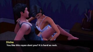 Rayan fuck Mira after getting blowjob from her stepsister