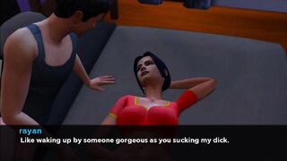 Rayan fuck Mira after getting blowjob from her stepsister