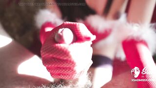 SadMiss, the scorching Asian gal in a snow maid cosplay, gives a hand job to her acquaintance for the fresh year -