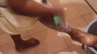 Indian Kerala girlfriend bathing in her house
