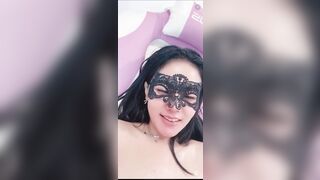 Smart and hot Asian girl is playing with her pussy with great pleasure and is very horny