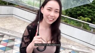 English Dubbing The first sex shoot with a beautiful university student with G-cups and a big ass, who declares.