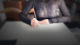 Hollow bare chest writing brush characters, Asian Chinese characters, Chinese sexy woman - 13 image