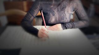 Hollow bare chest writing brush characters, Asian Chinese characters, Chinese sexy woman - 9 image