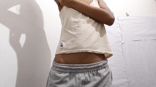 Showing off my beautiful red lingerie at home. Part 2