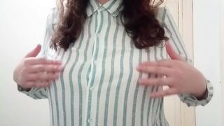 I masturbate with my tits at work