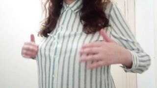 I masturbate with my tits at work