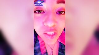 The Latin babe is outdoors and does a JOI to suck your penis, while the cars blow their horns