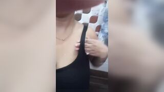 SUPER HOT INDIAN HUGE BIG MILKY BOOBS PRESSING AND MASTURBATING IN BATHROOM - 1 image