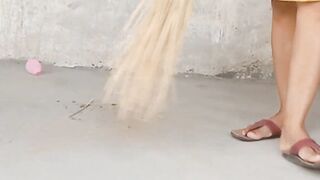 Lovely A Hot step sis cleaning house - 6 image
