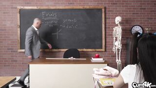 Teacher's Slut! London Lee Gets Caught With Pussy Out In Detention