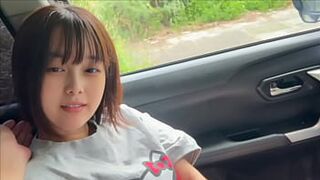 A couple who always have sex whenever they meet. Today, they have sex in the car and cum hard.