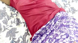 Desi Indian stepsister likes boobs milking while fucking