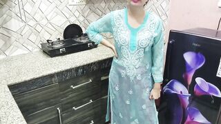 Desi Indian Big Boobs step Mom teaches her StepSon How to fuck in kitchen ( Hindi Audio ) - 4 image