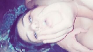 Horny wife give hard sex with husband friend