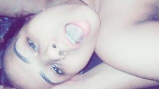 Horny wife give hard sex with husband friend