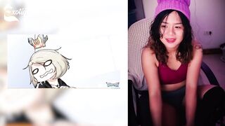 DERPIXON PARTY GAMES HENTAI REVIEW REACTION RATING - ExotiqFox Solo Gooner Girl Masturbation