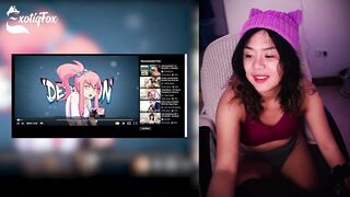 DERPIXON PARTY GAMES HENTAI REVIEW REACTION RATING - ExotiqFox Solo Gooner Girl Masturbation