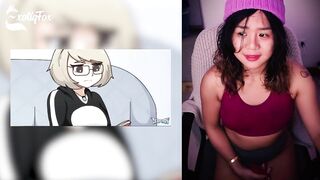 DERPIXON PARTY GAMES HENTAI REVIEW REACTION RATING - ExotiqFox Solo Gooner Girl Masturbation