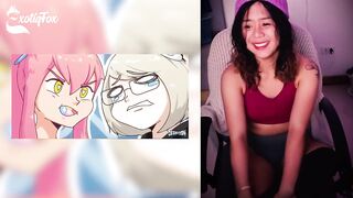 DERPIXON PARTY GAMES HENTAI REVIEW REACTION RATING - ExotiqFox Solo Gooner Girl Masturbation