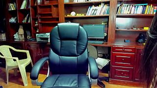 Secretary masturbates anal in office