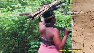 African hunter fucked strange BBW woman in the forest and this happened to him -