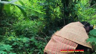 African hunter fucked strange BBW woman in the forest and this happened to him -