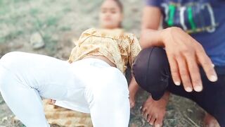 Beautiful Indian village Stepsister Suman sex in Jungle outdoor with her stepbrother, xxx video tight pussy getting fucked hindi