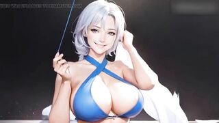 natural big boobs housewife anime , A housewife alone in the kitchen, she want someone to fuck her