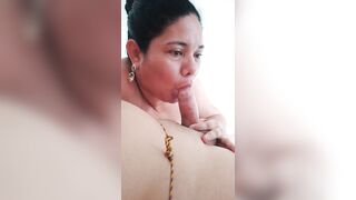 Beautiful wife sucking deep throat - 11 image