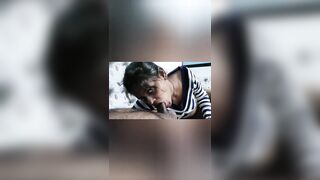 Collage Girlfriend Alone at Home