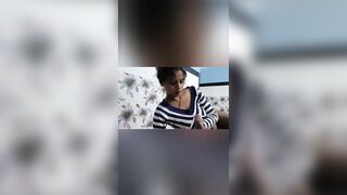 Collage Girlfriend Alone at Home