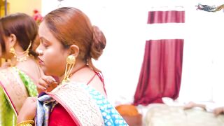 DESI MALLU TWO BAHBHI HARDCORE FUCK WITH LOCAL DEBAR WHEN THEY WERE ALONE AT HOME ( FULL MOVIE ) - 1 image