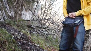 Finished Off Guy Jerking Off in the Woods - 2 image