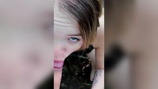 Sloppy Wet Blowjob from Cute Girl with Explosive Camshot POV