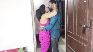 Sexy Bengali bhabhi hot romance kissing scenes and fucking hard with her boyfriend, when her husband was not at home