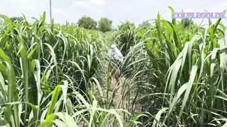 Komal walked ahead in the sugarcane field and her lover followed her