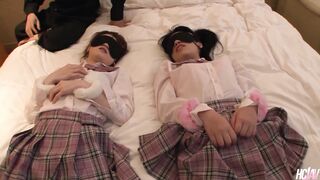 Japanese Cuties Chiharu Miyasita and Hikari Sakamoto Share Once Cock - 3 image