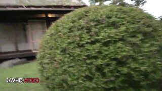 Sultry Asian Anna Anjo Delivers a Steamy Outdoor Blowjob