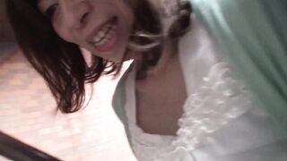 Asian MILF gets her tight pussy pounded in fishnet lingerie while showing off her sexy clothes and shaved pussy