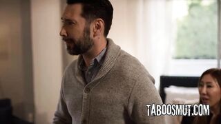 Naughty Asian MILF cheats on husband with Resort owner's hard cock