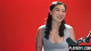 Kimmy Kimm's Hairy Pussy Fingers to Full Orgasm in Solo Masturbation